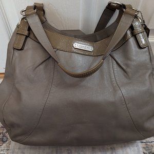 Coach taupe/ pink lining bag